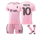 Inter Miami CF Messi Home Jersey #10 Soccer T-Shirt Shorts Kits Football 3-Pieces Sets Variant Size Value