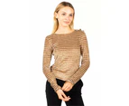 PINKO Brown Viscose Sweater