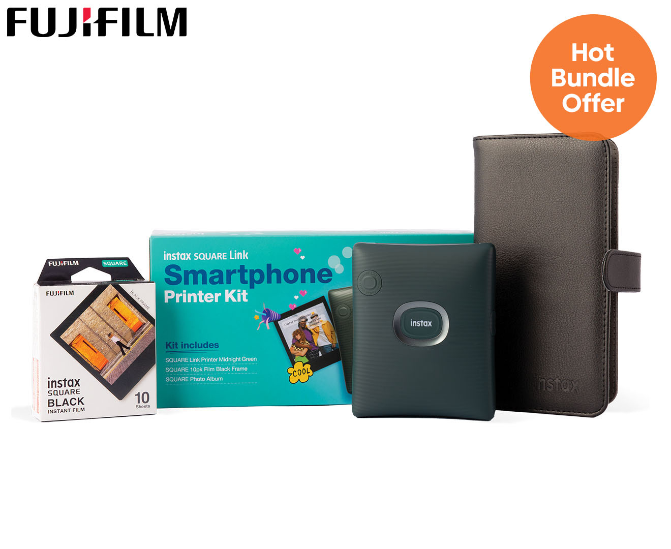 Buy FUJIFILM INSTAX SQUARE LINK Smartphone Printer (Midnight Green) at  Lowest Price in India