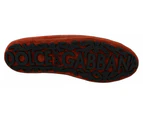 Dolce & Gabbana Elegant Orange Leather Moccasin Slippers