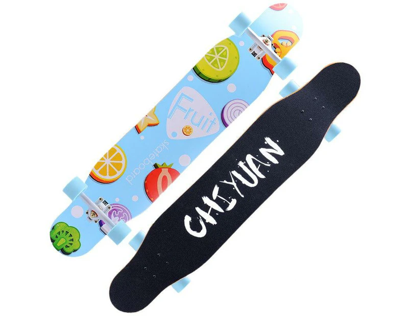46'' 118cm Sealed Dancing Board Longboard Skateboard - 118 Blue Summer Fruit
