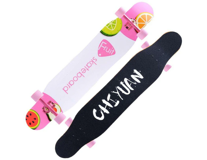 46'' 118cm Sealed Dancing Board Longboard Skateboard - 118 Pink Summer Fruit