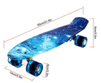 22'' 56cm New Beginners Penny Board Cruiser Skateboard Complete Sets - Blue