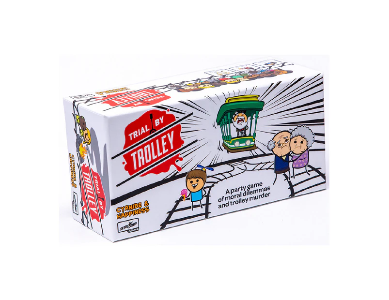 Cyanide & Happiness Trial by Trolley 3-12 Players Adult Fun Party Card Game 18y+