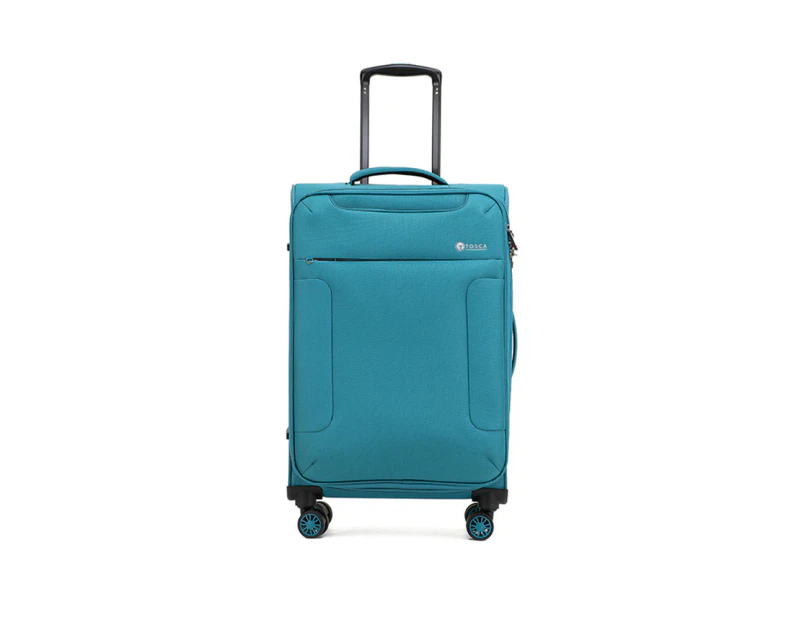 Tosca So-Lite 3.0 25" Checked Trolley Luggage Holiday/Travel Suitcase - Teal