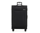 Tosca So-Lite 3.0 29" Checked Trolley Luggage Holiday/Travel Suitcase - Black