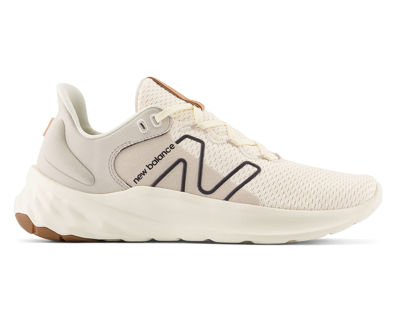 new balance men's fresh foam roav v2 running shoes - cream