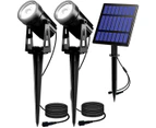 2in1 Solar Spotlights, 25cm Cable 5W 12hrs 2 Modes Waterproof Outdoor Yard Pathway Lawn Patio