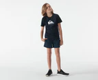 Quiksilver Youth Boys' Comp Logo Tee / T-Shirt / Tshirt - Navy Blaze