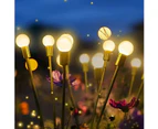 Solar Powered Firefly Lights Outdoor, Waterproof Starburst Garden Lights Warm White