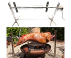 Large 120cm Electric Outdoor Lamb Spit Grill Rotisserie BBQ Portable Stainless Steel Roast Campfire Camping