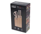 Joseph Joseph 5-Piece Elevate Fusion Knife & Scissor Set w/ Beechwood Block