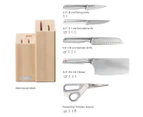 Joseph Joseph 5-Piece Elevate Fusion Knife & Scissor Set w/ Beechwood Block