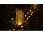Solar Bird Feeder, Metal Hanging Hummingbird Feeders Garden Decor