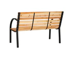 Gardeon Outdoor Garden Bench Seat 120cm Wooden Steel 2 Seater Patio Furniture Natural