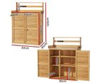 Gardeon Outdoor Storage Cabinet Box Potting Bench Table Shelf Chest Garden Shed