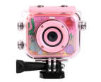 TODO 1080p FHD Kids Action Sports Camera 30M Waterproof 2" LCD Action Cam - Pink