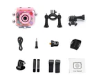 TODO 1080p FHD Kids Action Sports Camera 30M Waterproof 2" LCD Action Cam - Pink