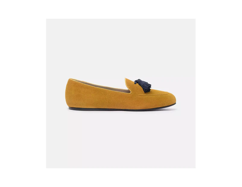Ronald Suede Leather Moccasins - Yellow