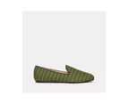 Charles Philip Unisex Cotton Moccasins with Rubber Sole - Green
