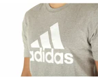 Adidas Men's Essentials Single Jersey Big Logo Tee / T-Shirt / Tshirt - Medium Grey Heather