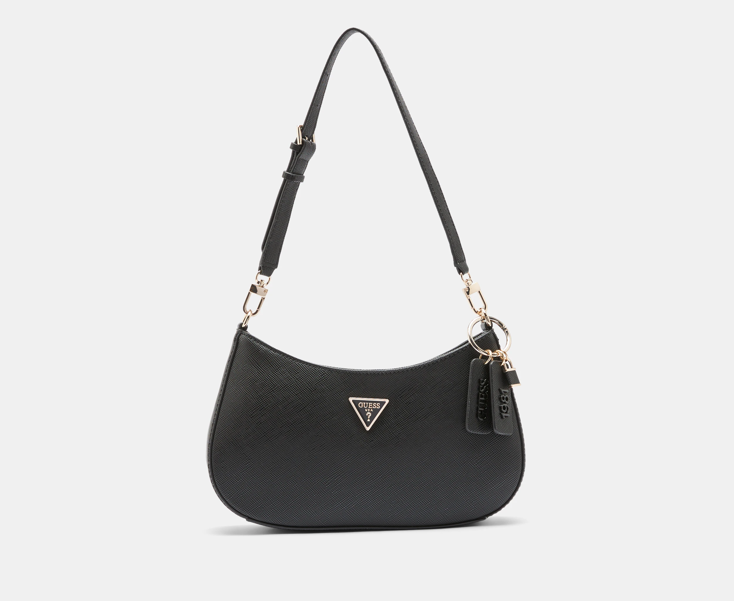 GUESS Noelle Top Zip Shoulder Bag - Black