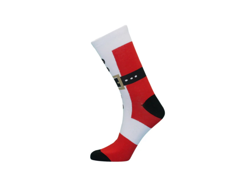 Adult Novelty Funny Christmas Socks - Santa Suit