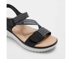 Target Womens Cassia Elastic Wide Fit Sandal - Black