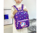 Unicorn Character Kids Children Girls Backpack Rucksack Kindergarten Nursery School Bag - Purple