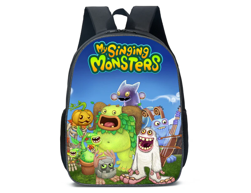 My Singing Monsters Cartoon Backpack Rucksack Daypack Zip School Bags for Children Boys Girls - D