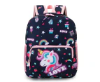 Unicorn Rucksack Kids Children Girls Backpack Kindergarten Nursery School Bag Bookbag - Navy Blue