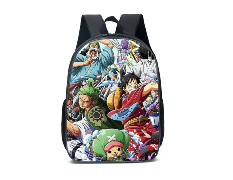 One Piece Character Graphic Printed School Bag For Unisex Backpack Rucksack Travel Work Laptop Bag - H