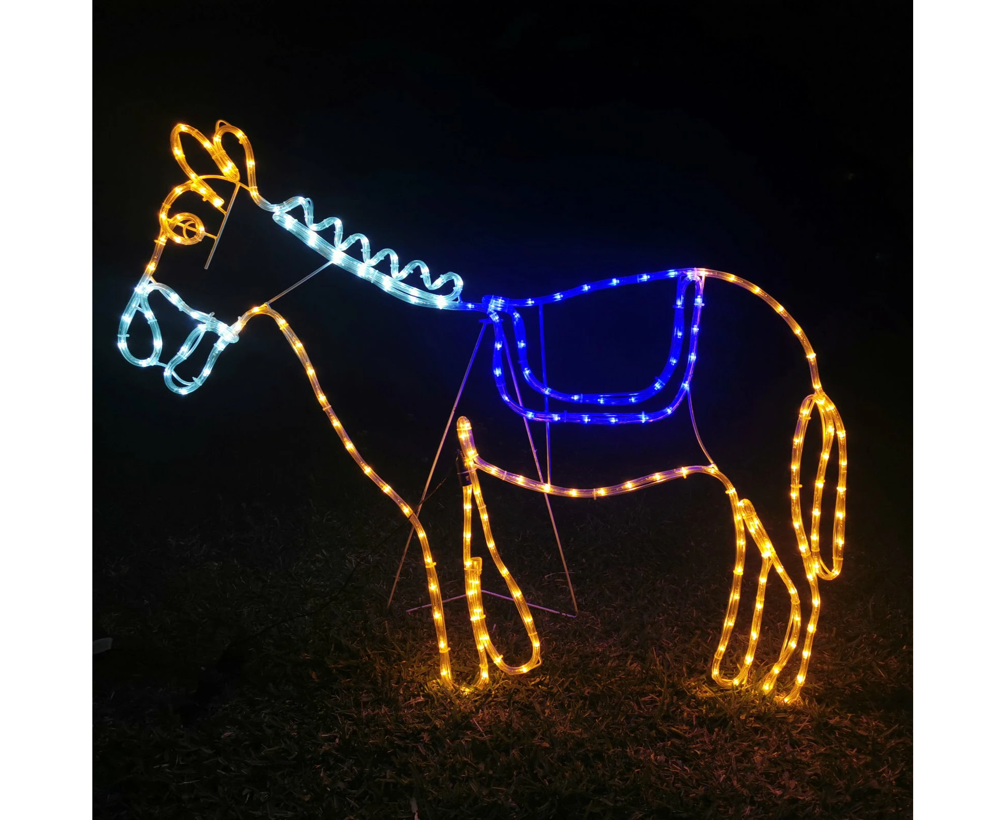 Christmas LED Motif Dominick the Donkey 85x114cm Outdoor Lighting Sihouette