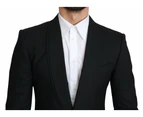 Dolce & Gabbana Elegant Black Virgin Wool Formal Blazer