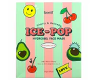 Ice-Pop Hydrogel Beauty Face Mask, Cherry & Avocado, 5 Sheets, 30 g Each