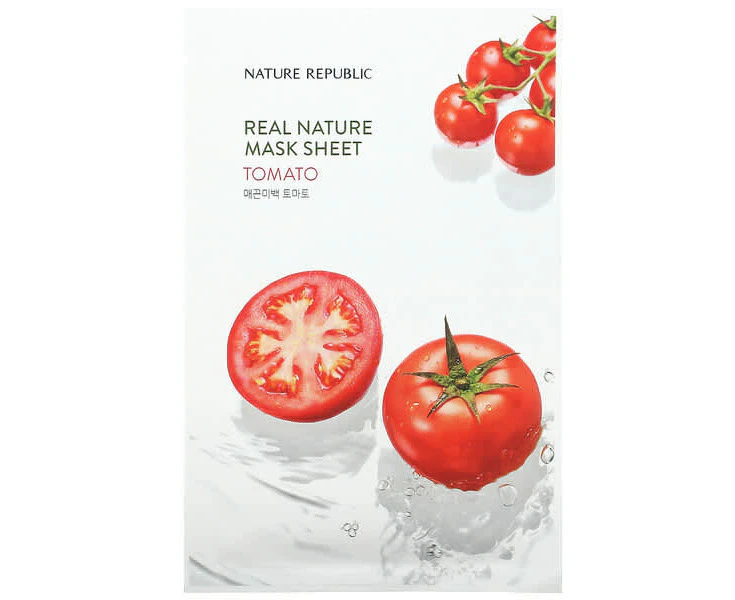 Real Nature Beauty Mask Sheet, Tomato, 1 Sheet Mask, 0.77 fl oz (23 ml)