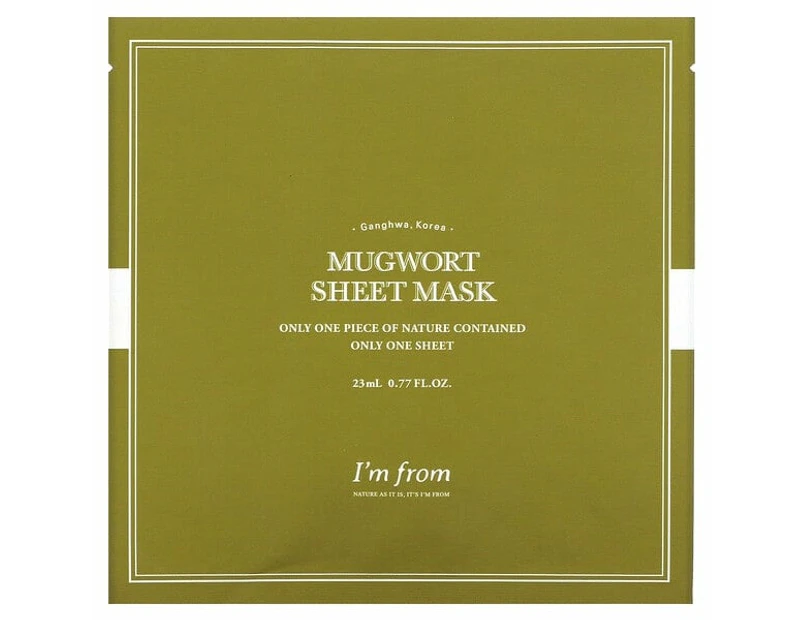 Mugwort Beauty Sheet Mask, 1 Sheet, 0.77 fl oz (23 ml)