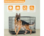 Advwin 36" Dog Cage Pet Crate Puppy Cat Foldable Metal Kennel House 2 Doors Floor Protecting Feet & Leak Proof Dog Tray (92.5*57.5*64cm)