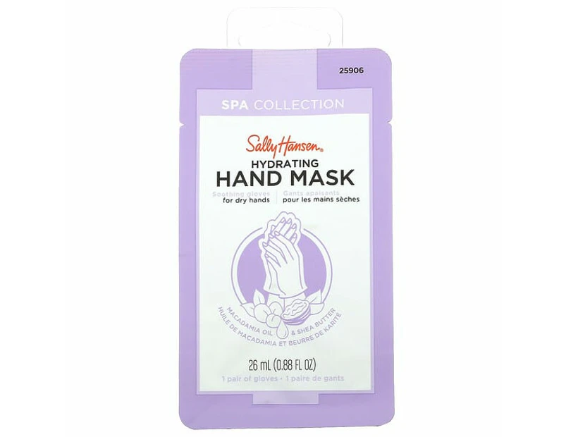 Spa Collection Hydrating Hand Mask Soothing Gloves by Sally Hansen for Women - 2 Pc Mask