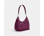 Coach Outlet Teri Hobo With Puffy Diamond Quilting - silver/deep berry