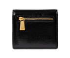 Morgan Bedazzled Bow Saffiano Leather Small Bifold Wallet