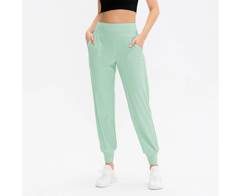 Women's Quick Dry Yoga Pants Loose Fit Sports Pants Casual Athletic Running Workout Training Pants - Green