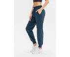 Women's High Waisted Yoga Pants Loose Fit Stretchy Sports Pants Casual Athletic Running Workout Training Pants - Navy