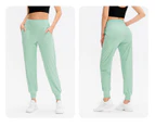 Women's Quick Dry Yoga Pants Loose Fit Sports Pants Casual Athletic Running Workout Training Pants - Green