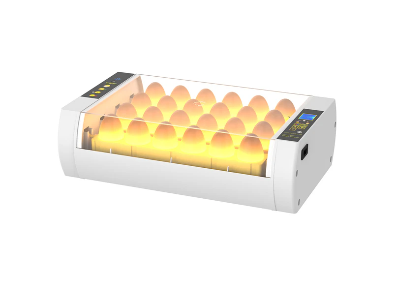 Oppsbuy 24 Eggs Incubator Fully Automatic Poultry Egg Hatcher Auto Turning LED Lamps