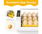 Oppsbuy 24 Eggs Incubator Fully Automatic Poultry Egg Hatcher Auto Turning LED Lamps