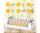 Oppsbuy 24 Eggs Incubator Fully Automatic Poultry Egg Hatcher Auto Turning LED Lamps