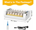 Oppsbuy 24 Eggs Incubator Fully Automatic Poultry Egg Hatcher Auto Turning LED Lamps