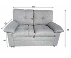 Foret 3+2 Seater Sofa Sectional Lounge Couch Furniture Modern Fabric Beige