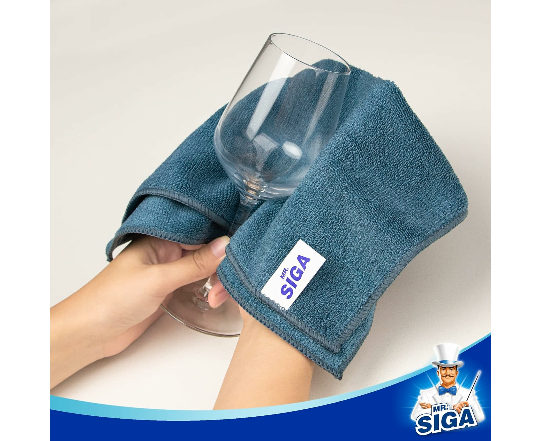 MR.SIGA Microfiber Cleaning Cloth Pack of 24 Size:12.6 x 12.6